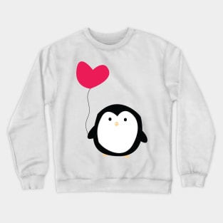 Heart Balloon Penguin Crewneck Sweatshirt